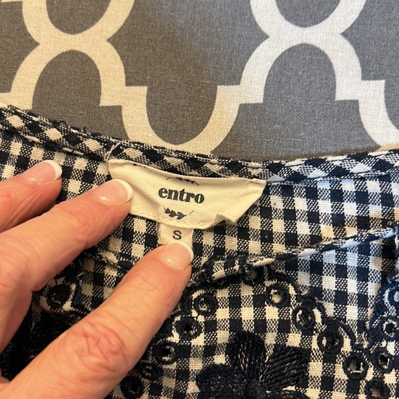 Entro drop waist gingham dress szS - Picture 10 of 12